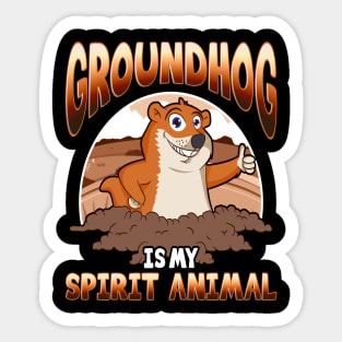 Groundhog Day Spirit Animal Sticker